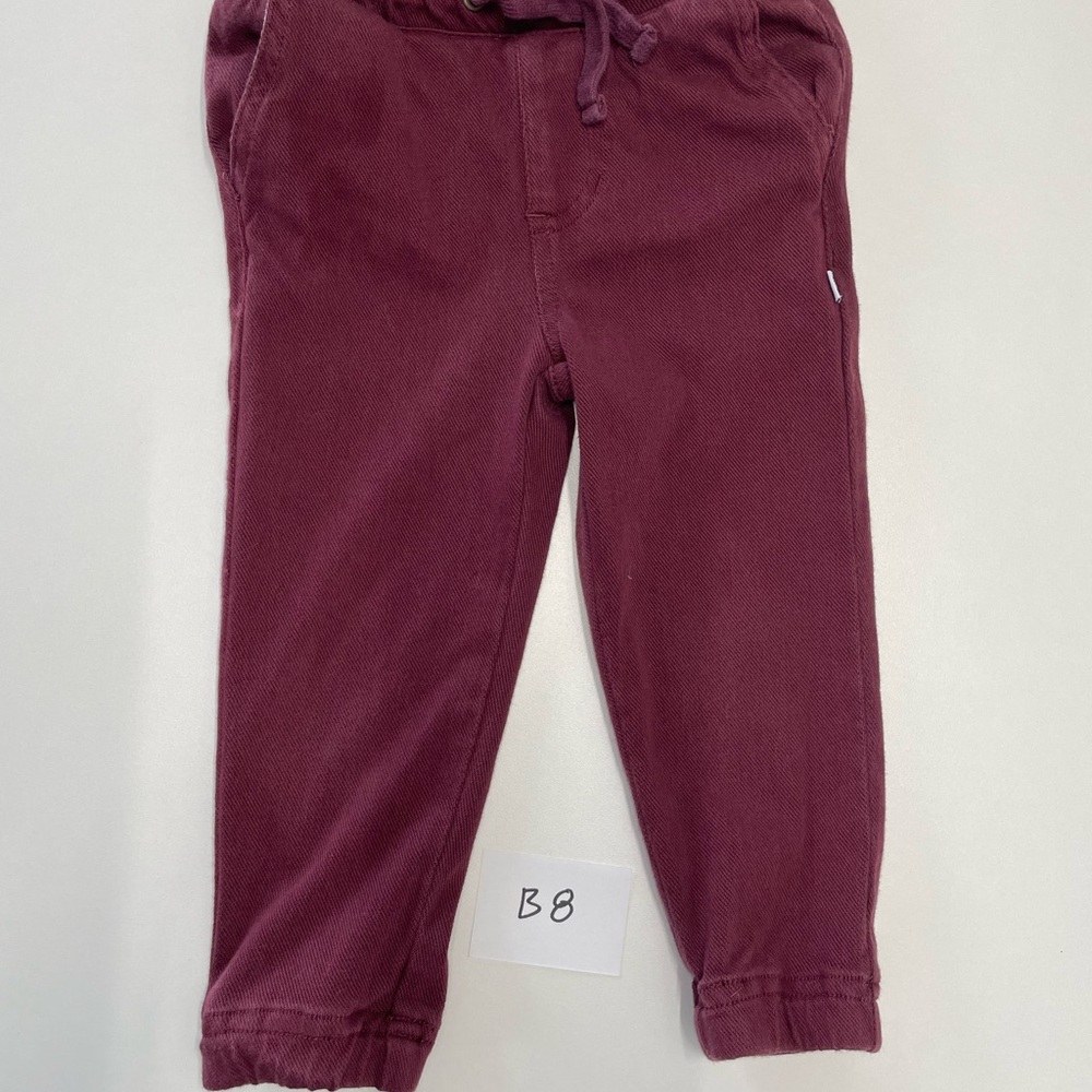 Little Sleepies burgundy denim jogger